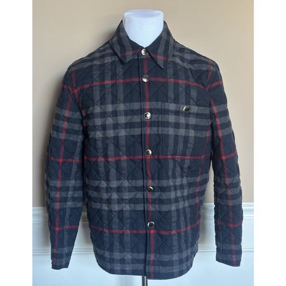 Burberry Forres Men’s Navy IP Check Cotton Jacket 8084188 S (Fits M) NWT $1350